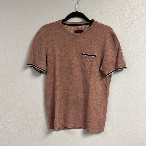 Ted Baker Other - Ted Baker Men's Casual Short Sleeve Crew Neck In Brown T-Shirt Size 3(M)